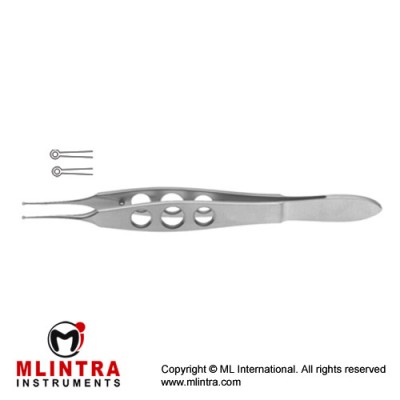 Fechtner Conjunctival Forcep Very Delicate Ring Shaped Tips with Tying Platform Stainless Steel, 10.5 cm - 4"
